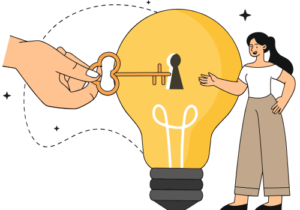 unlocking lightbulb to success